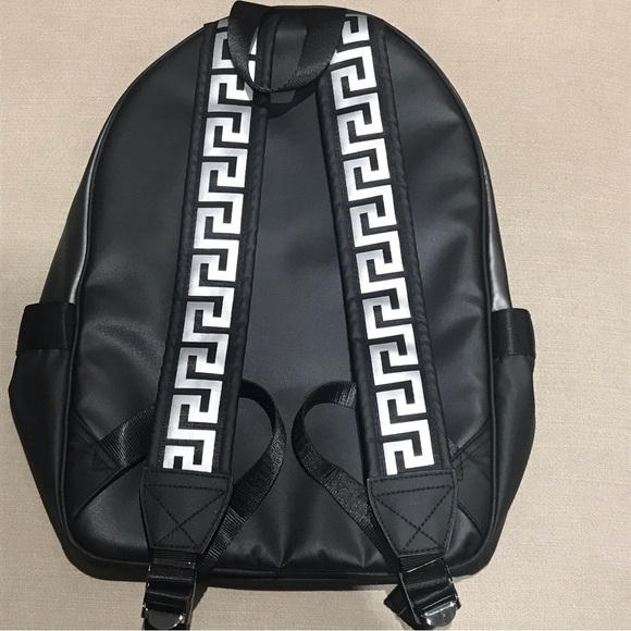 Versace Bags Versace Parfums Backpack Black And Silver Poshmark